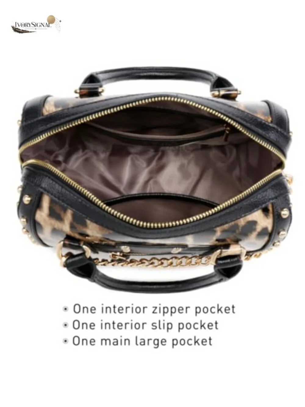 Faux Leather Barrel Satchel Handbag Patent Shiny Rivet Decoration Top Handle